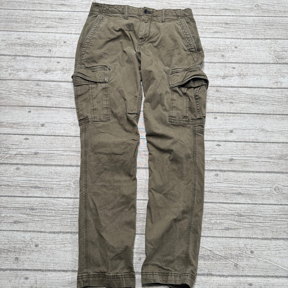 GAP Cargo Pants Men's 29x30 Olive Green Slim Fit Tapered Leg Utility Tactical